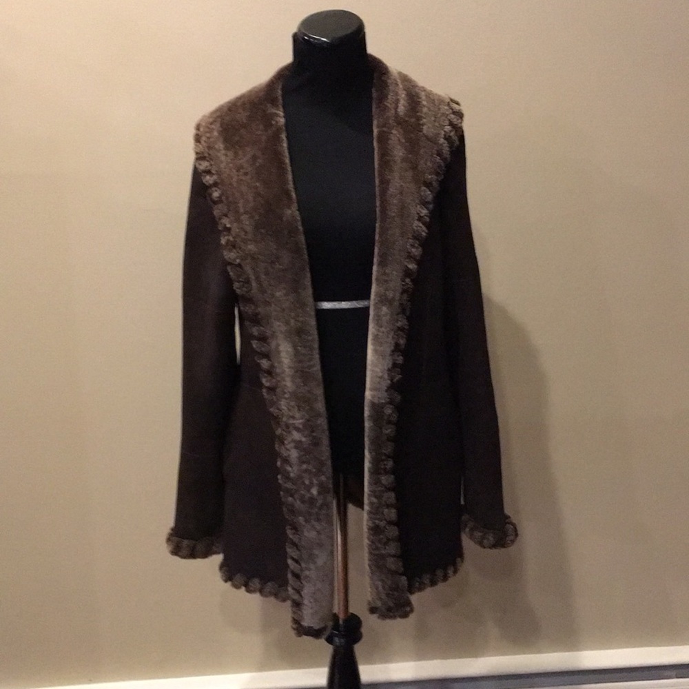 Beautiful Brown Shearling Jacket Size 6